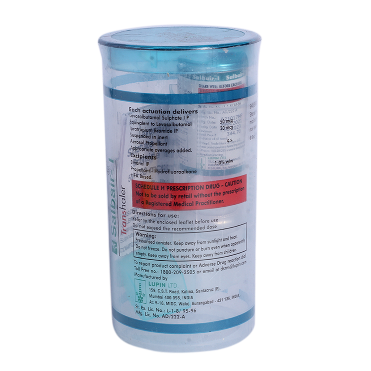 Salbair I Inhaler, Pack of 1 INHALER Salbair I Inhaler, Pack of 1 INHALER