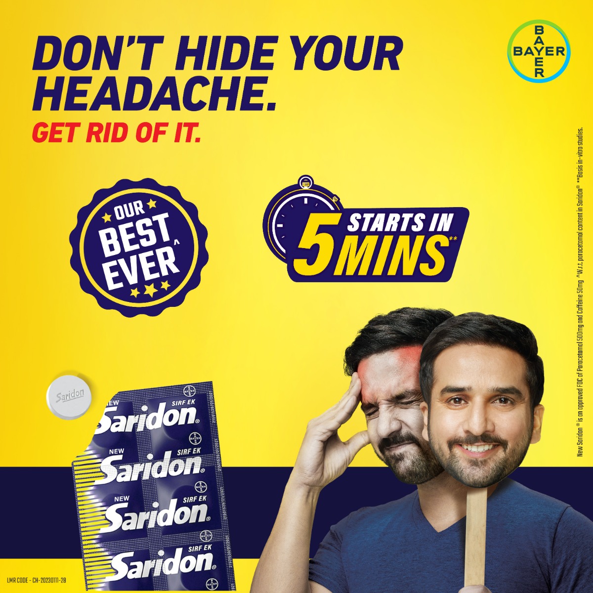 New Saridon for Fast Headache Relief, 10 Tablets, Pack of 10 New Saridon for Fast Headache Relief, 10 Tablets, Pack of 10