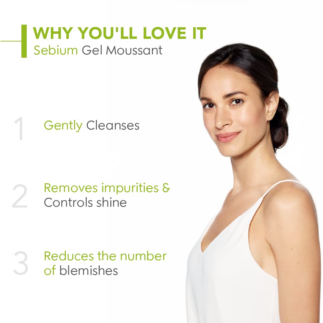 Bioderma Sebium Foaming Gel 45 ml | Zinc Sulphate, Copper Sulphate | Purifies Skin | Controls Excess Oil | For Combination/Oily Skin Bioderma Sebium Foaming Gel 45 ml | Zinc Sulphate, Copper Sulphate | Purifies Skin | Controls Excess Oil | For Combination/Oily Skin