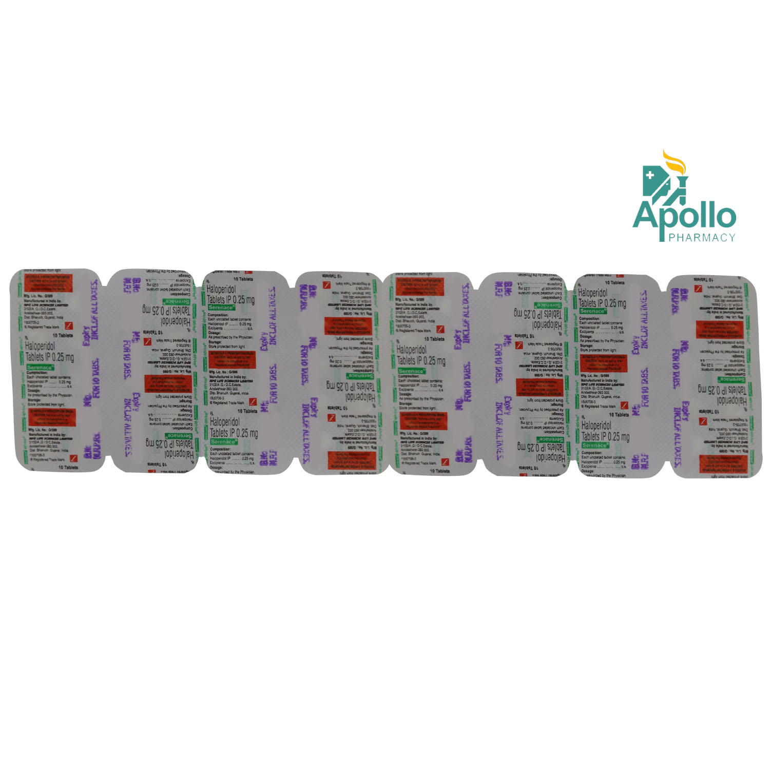 Serenace 0.25 Tablet 10's, Pack of 10 TABLETS Serenace 0.25 Tablet 10's, Pack of 10 TABLETS