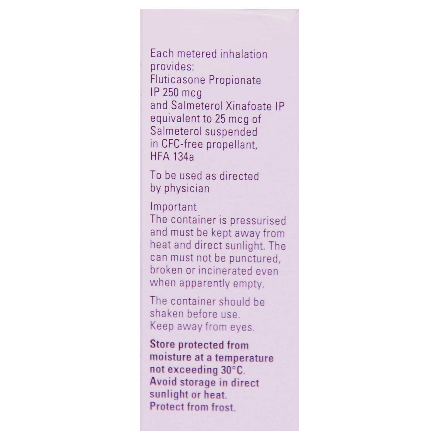 Seretide 250 Evohaler 120 mdi, Pack of 1 Inhaler Seretide 250 Evohaler 120 mdi, Pack of 1 Inhaler