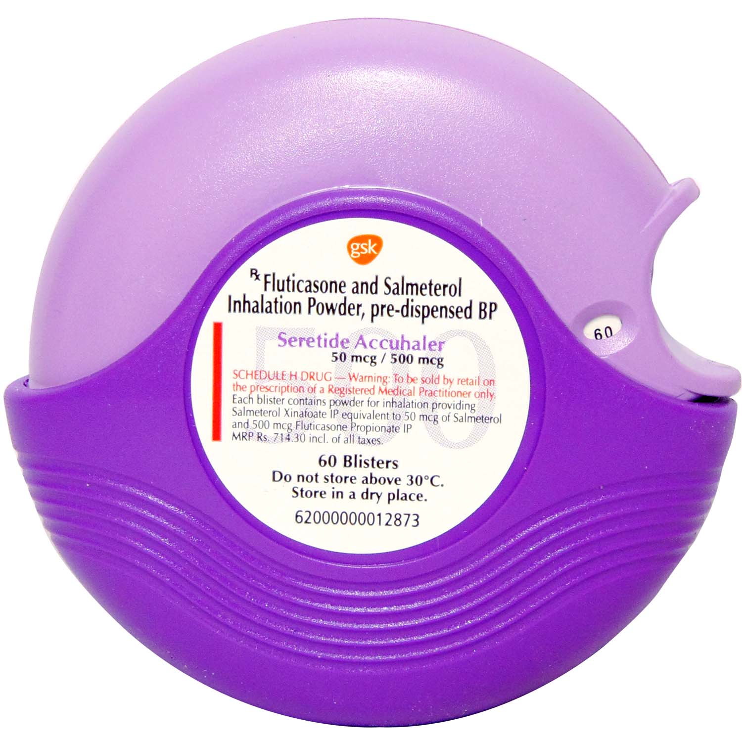 Seretide 50 mcg/500 mcg Accuhaler 60's, Pack of 1 Seretide 50 mcg/500 mcg Accuhaler 60's, Pack of 1