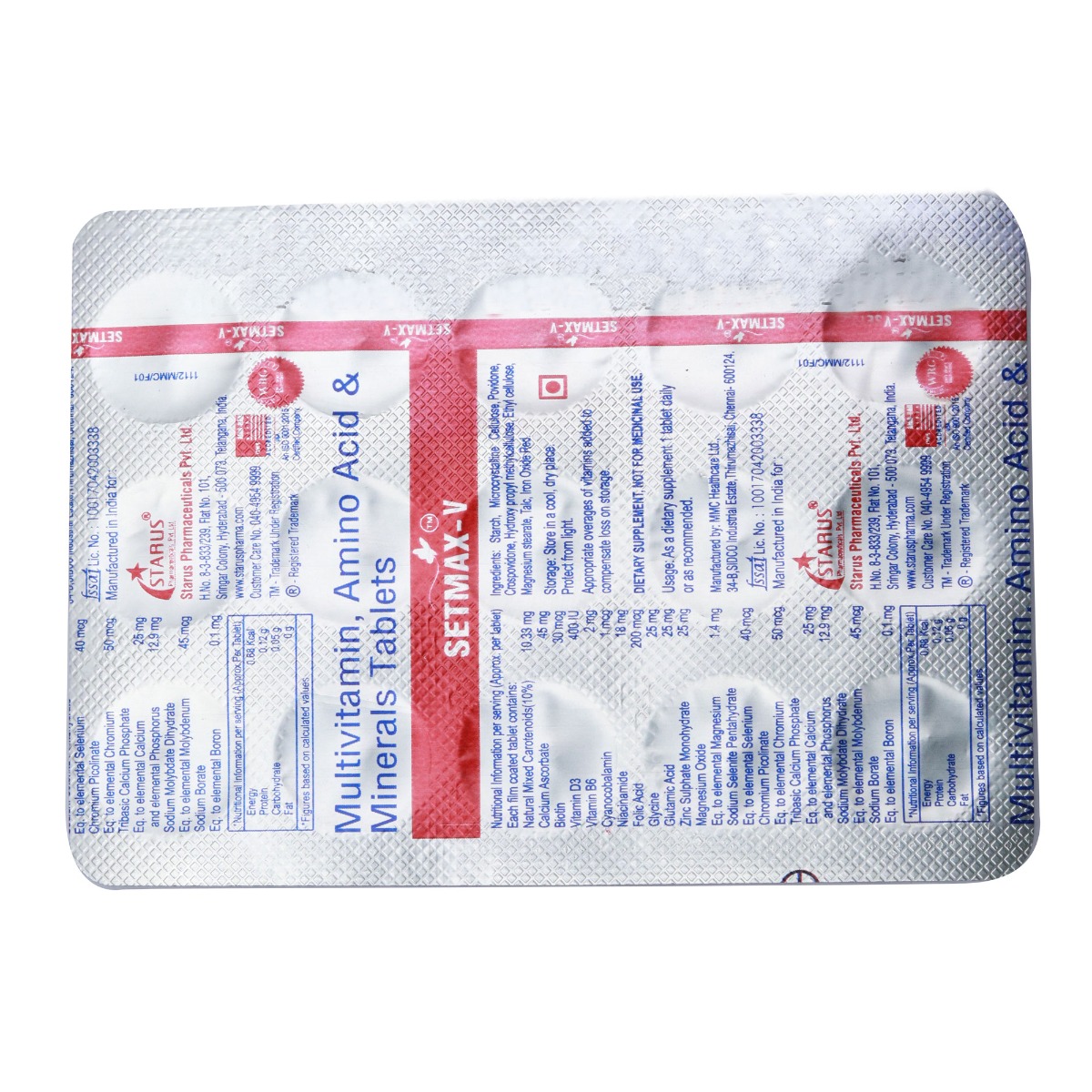 Setmax-V Tablet 15's, Pack of 15 TABLETS Setmax-V Tablet 15's, Pack of 15 TABLETS