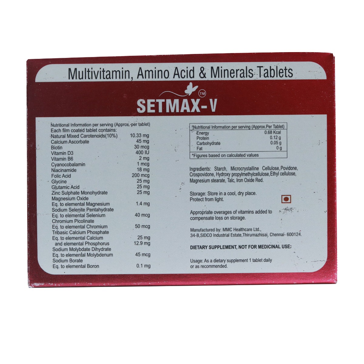 Setmax-V Tablet 15's, Pack of 15 TABLETS Setmax-V Tablet 15's, Pack of 15 TABLETS