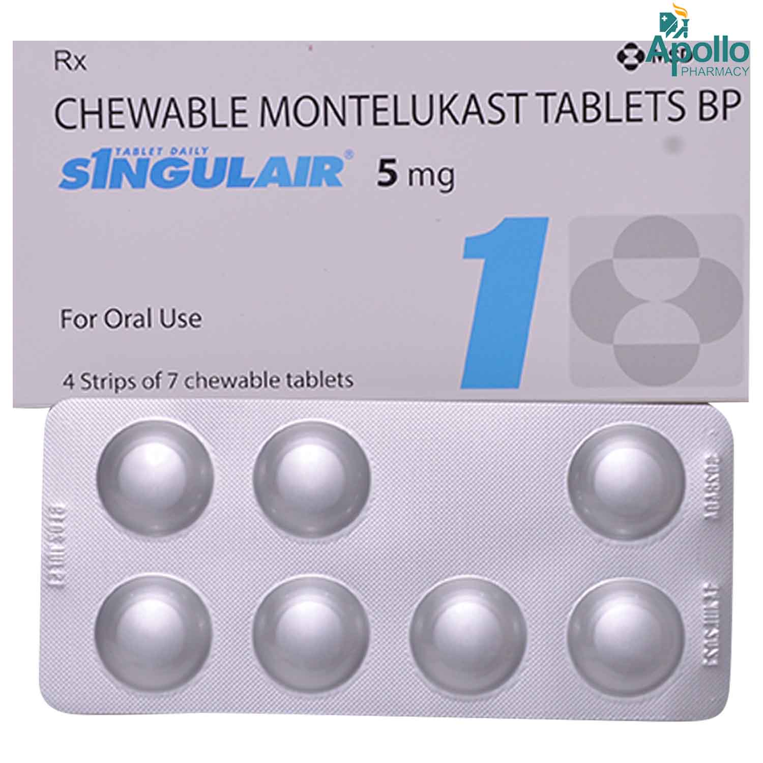 Singulair 5 Tablet 7's, Pack of 7 TABLETS Singulair 5 Tablet 7's, Pack of 7 TABLETS