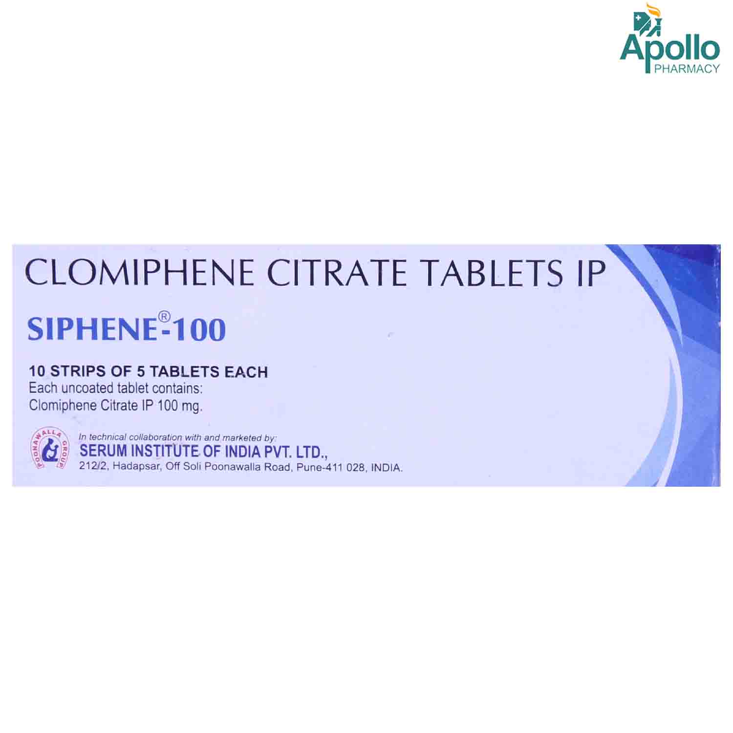 Siphene 100 Tablet 5's, Pack of 5 TABLETS Siphene 100 Tablet 5's, Pack of 5 TABLETS