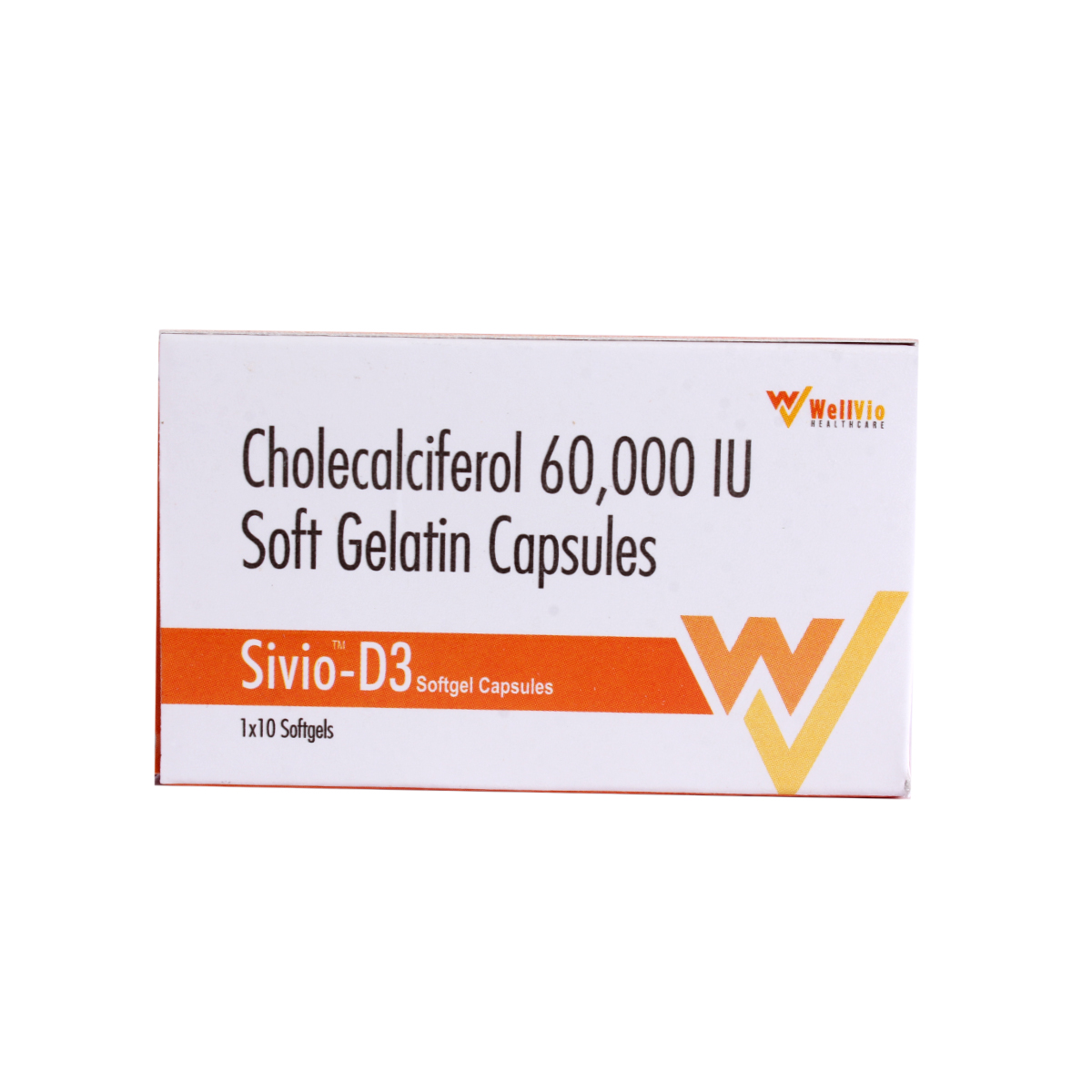 Sivio-D3 60K Softgel Capsule 10's, Pack of 10 Sivio-D3 60K Softgel Capsule 10's, Pack of 10