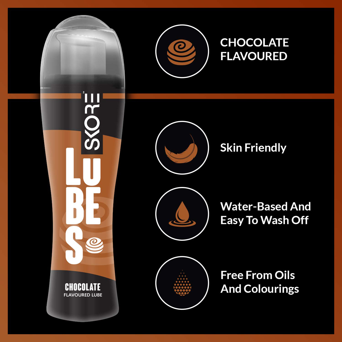 Skore Chocolate Flavour Lube, 50 ml, Pack of 1 Skore Chocolate Flavour Lube, 50 ml, Pack of 1