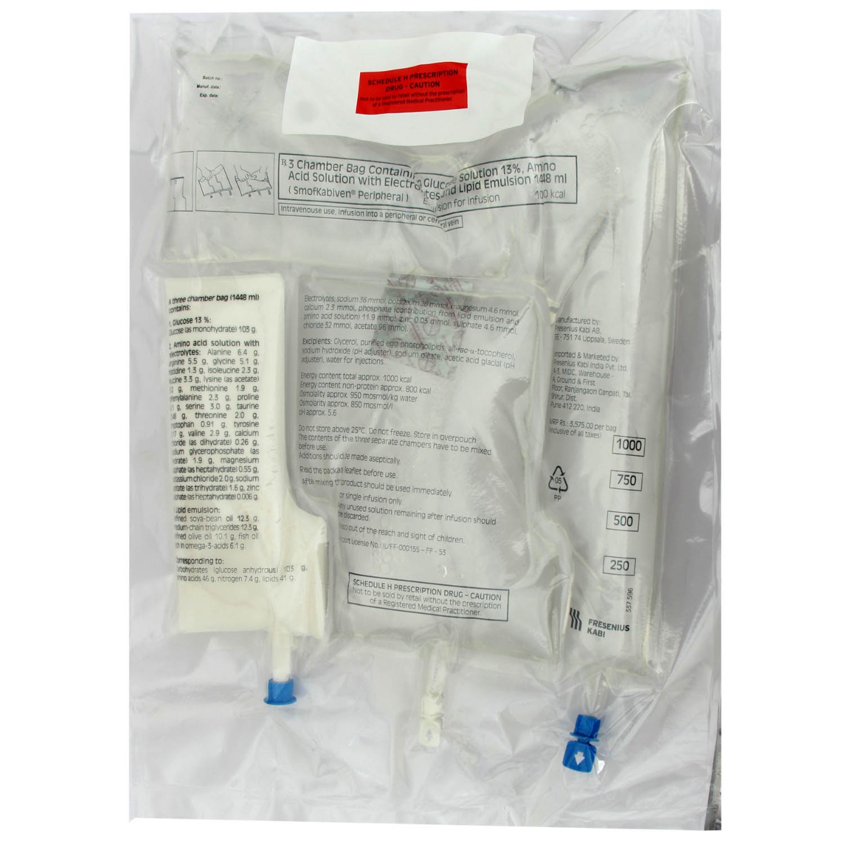 Smofkabiven Infusion 1448 ml, Pack of 1 Smofkabiven Infusion 1448 ml, Pack of 1