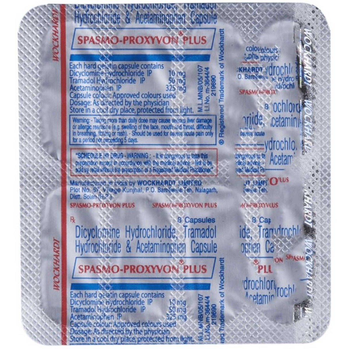 Spasmo Proxyvon Plus Capsule 8's, Pack of 8 CAPSULES Spasmo Proxyvon Plus Capsule 8's, Pack of 8 CAPSULES