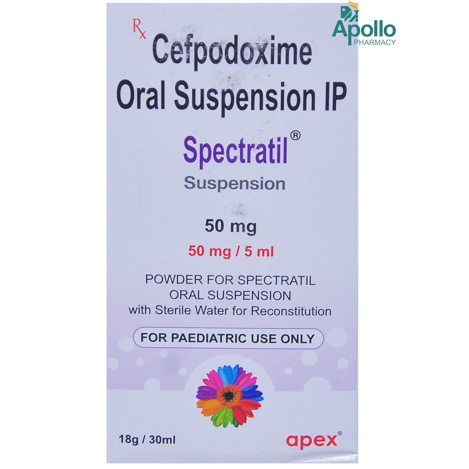 Spectratil 50 mg Suspension 5 ml, Pack of 1 Suspension Spectratil 50 mg Suspension 5 ml, Pack of 1 Suspension