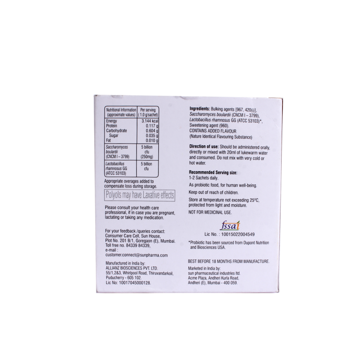 Sporit GG 5 Granules 1 gm, Pack of 1 Sporit GG 5 Granules 1 gm, Pack of 1