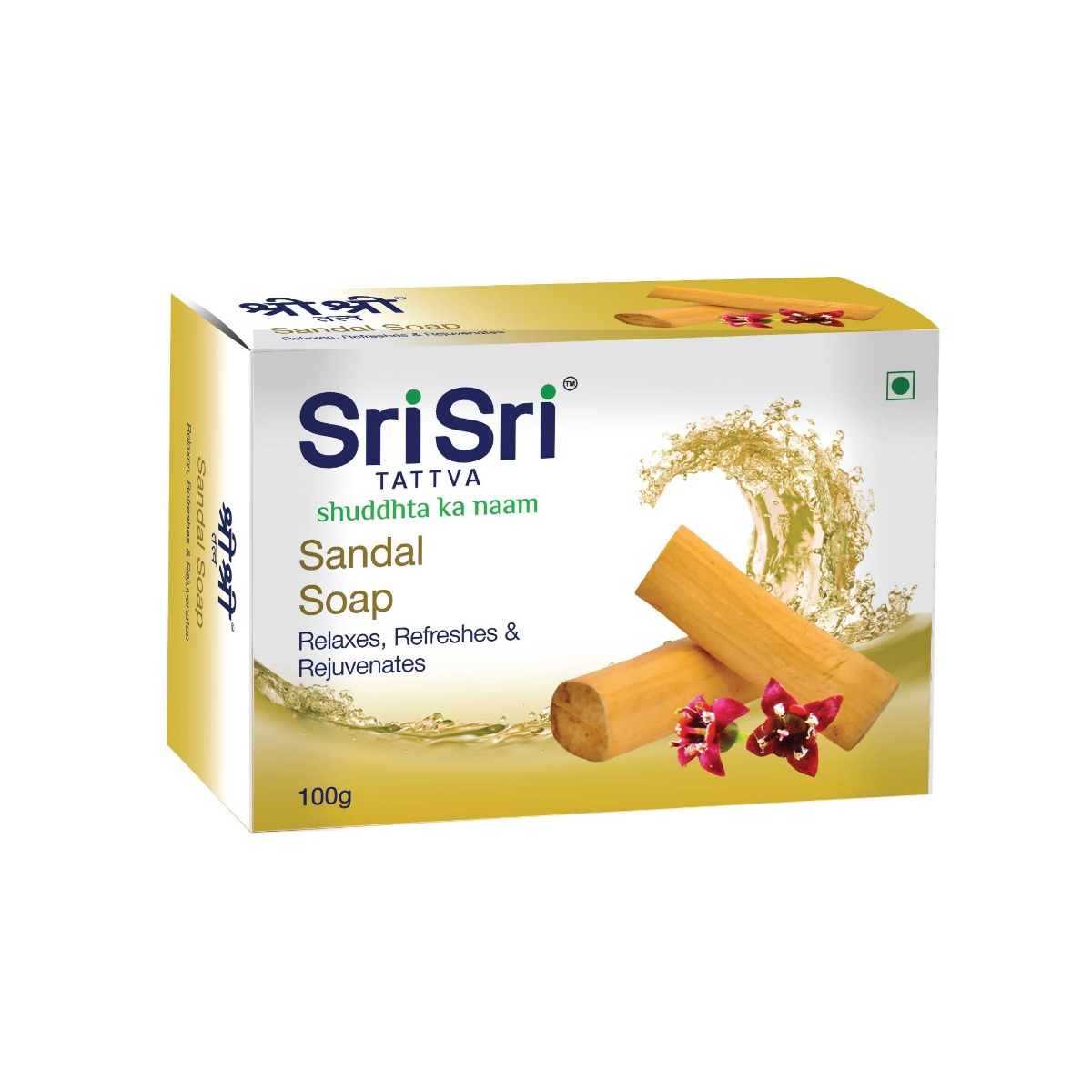 Sri Sri Tattva Sandal Soap 100 gm | Relaxes, Refreshes & Rejuvenates Skin | Make Skin Healthy & Glowing, Pack of 1 Sri Sri Tattva Sandal Soap 100 gm | Relaxes, Refreshes & Rejuvenates Skin | Make Skin Healthy & Glowing, Pack of 1