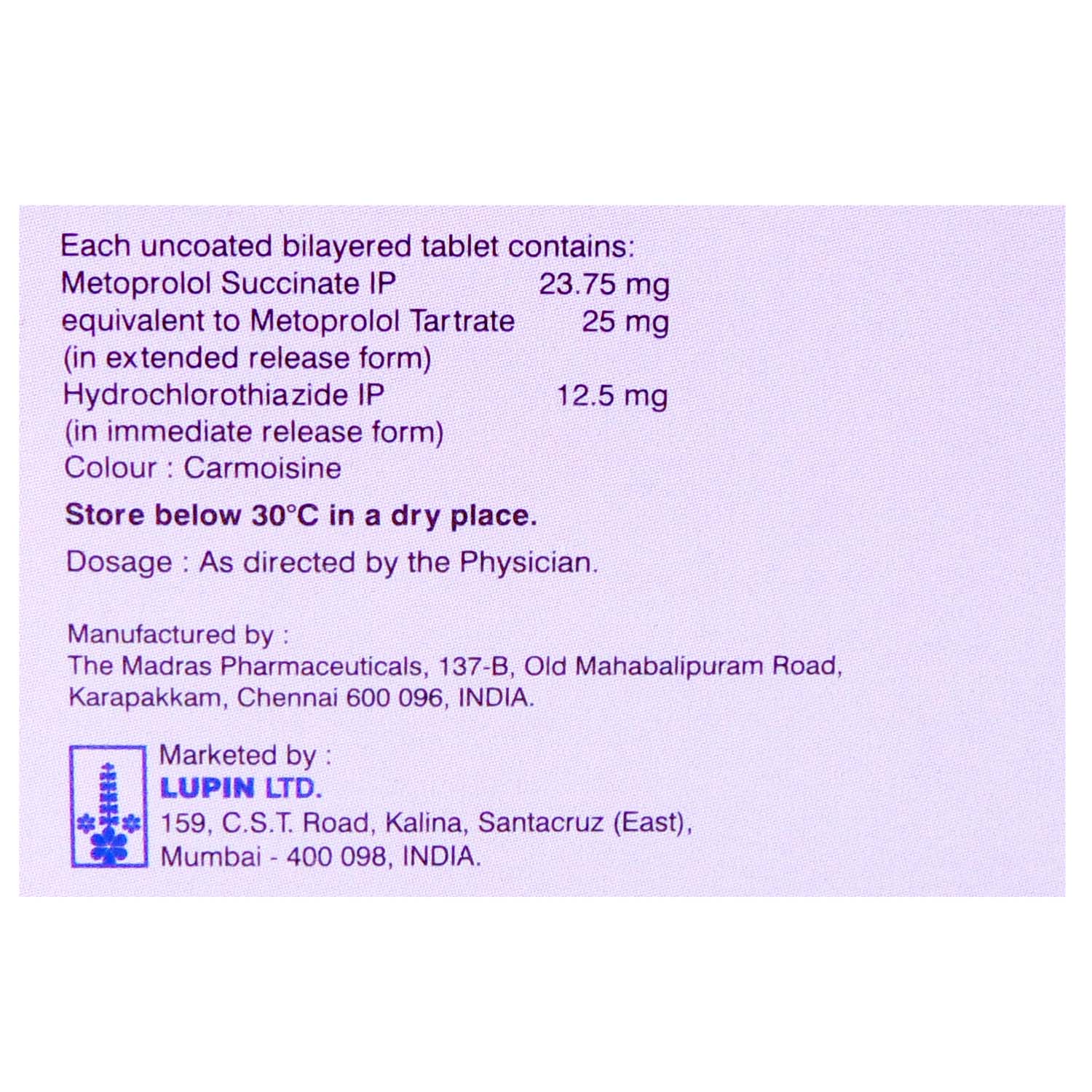 Starpress H 25 XL Tablet 10's, Pack of 10 TABLETS Starpress H 25 XL Tablet 10's, Pack of 10 TABLETS