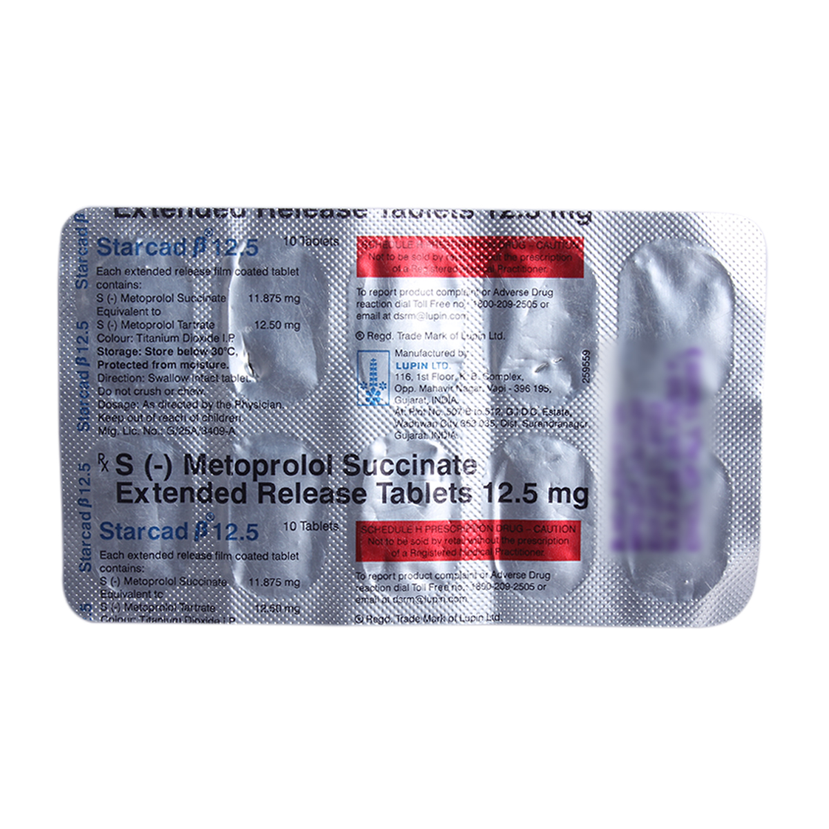 Starcad Beta 12.5 Tablet 10's, Pack of 10 TabletS Starcad Beta 12.5 Tablet 10's, Pack of 10 TabletS