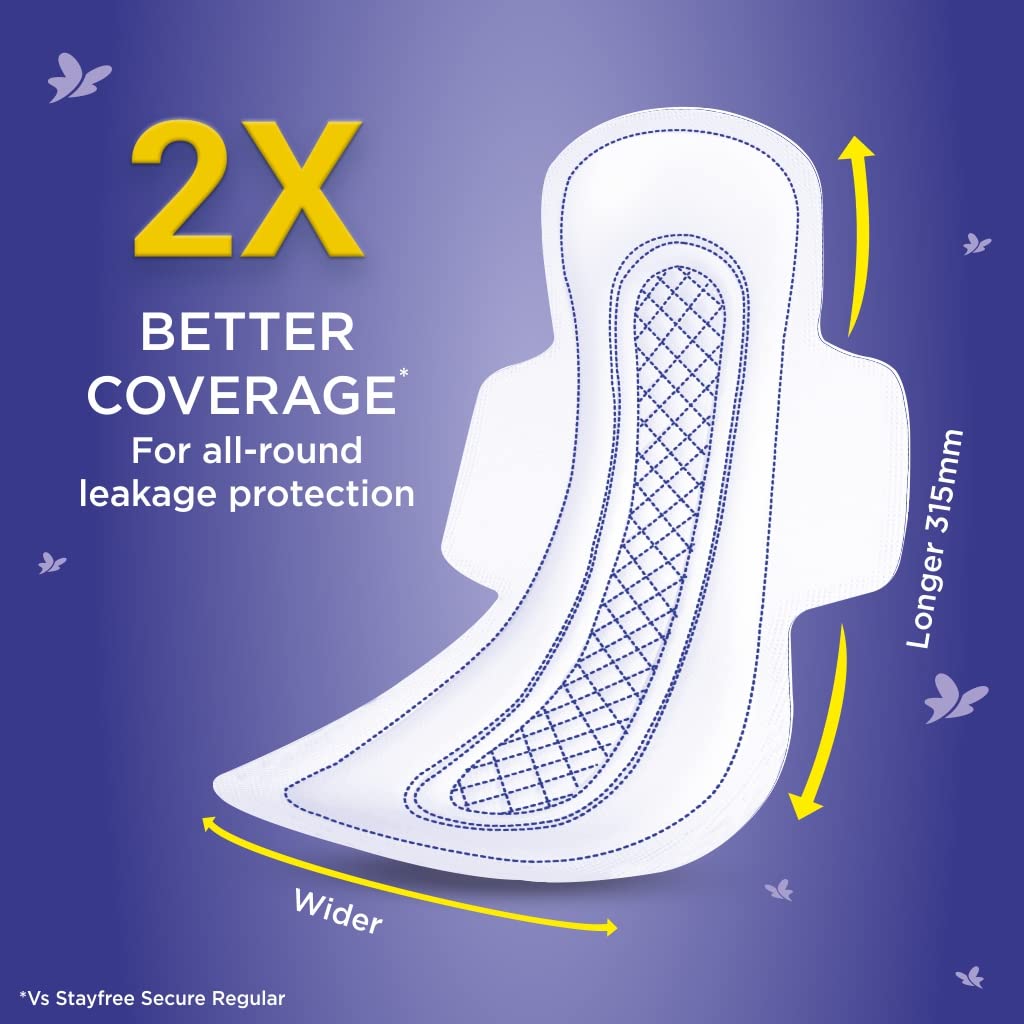 Stayfree Dry-Max All Night Ultra-Dry Pads With Wings XXL, 42 Count, Pack of 1 Stayfree Dry-Max All Night Ultra-Dry Pads With Wings XXL, 42 Count, Pack of 1