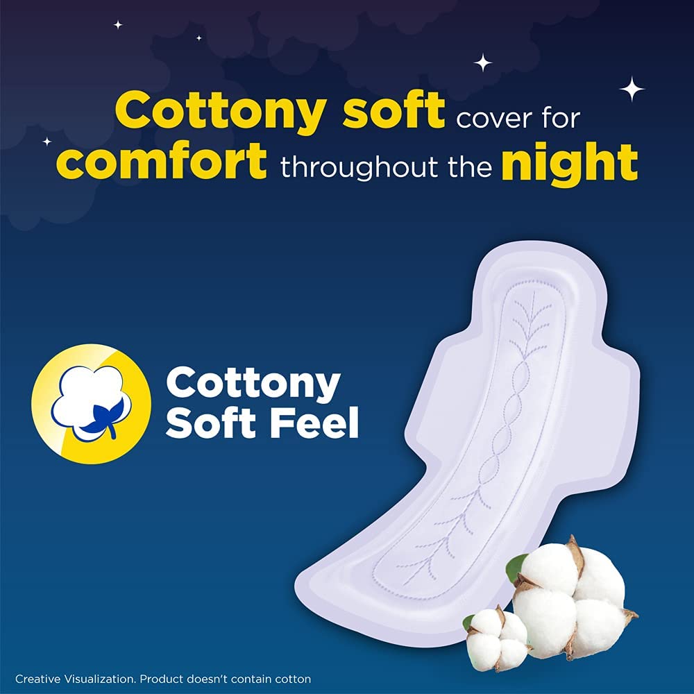 Stayfree Secure Nights Cottony Soft Comfort Sanitary Pad, 6 Count, Pack of 1 Stayfree Secure Nights Cottony Soft Comfort Sanitary Pad, 6 Count, Pack of 1