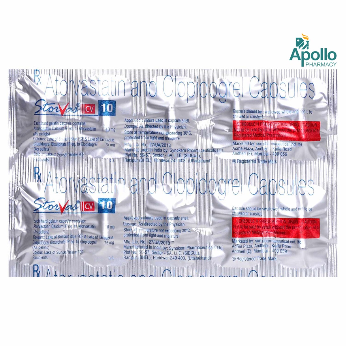 Storvas CV 10 Capsule 10's, Pack of 10 CAPSULES Storvas CV 10 Capsule 10's, Pack of 10 CAPSULES