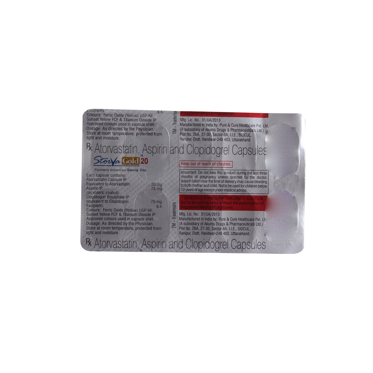 Storva Gold 20 Capsule 10's, Pack of 10 CAPSULES Storva Gold 20 Capsule 10's, Pack of 10 CAPSULES