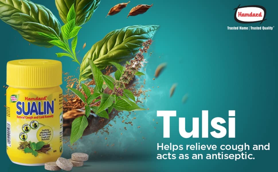 Hamdard Sualin Natural Cough & Cold Remedy, 60 Tablets, Pack of 1 Hamdard Sualin Natural Cough & Cold Remedy, 60 Tablets, Pack of 1