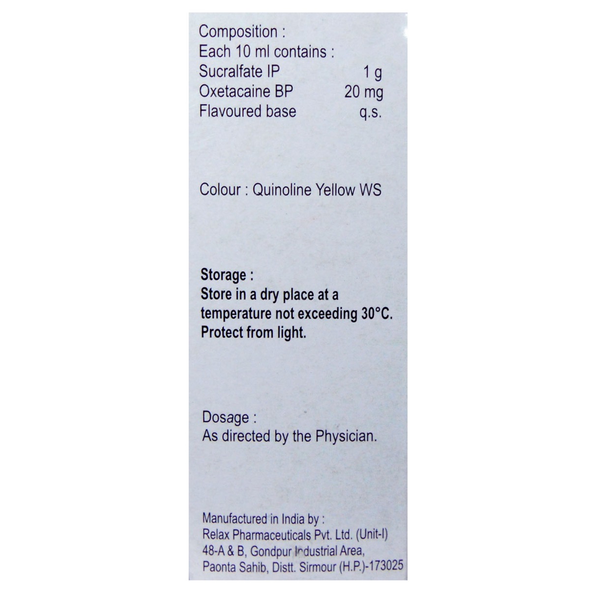 Sucraday-O SF Suspension 100 ml, Pack of 1 Sucraday-O SF Suspension 100 ml, Pack of 1