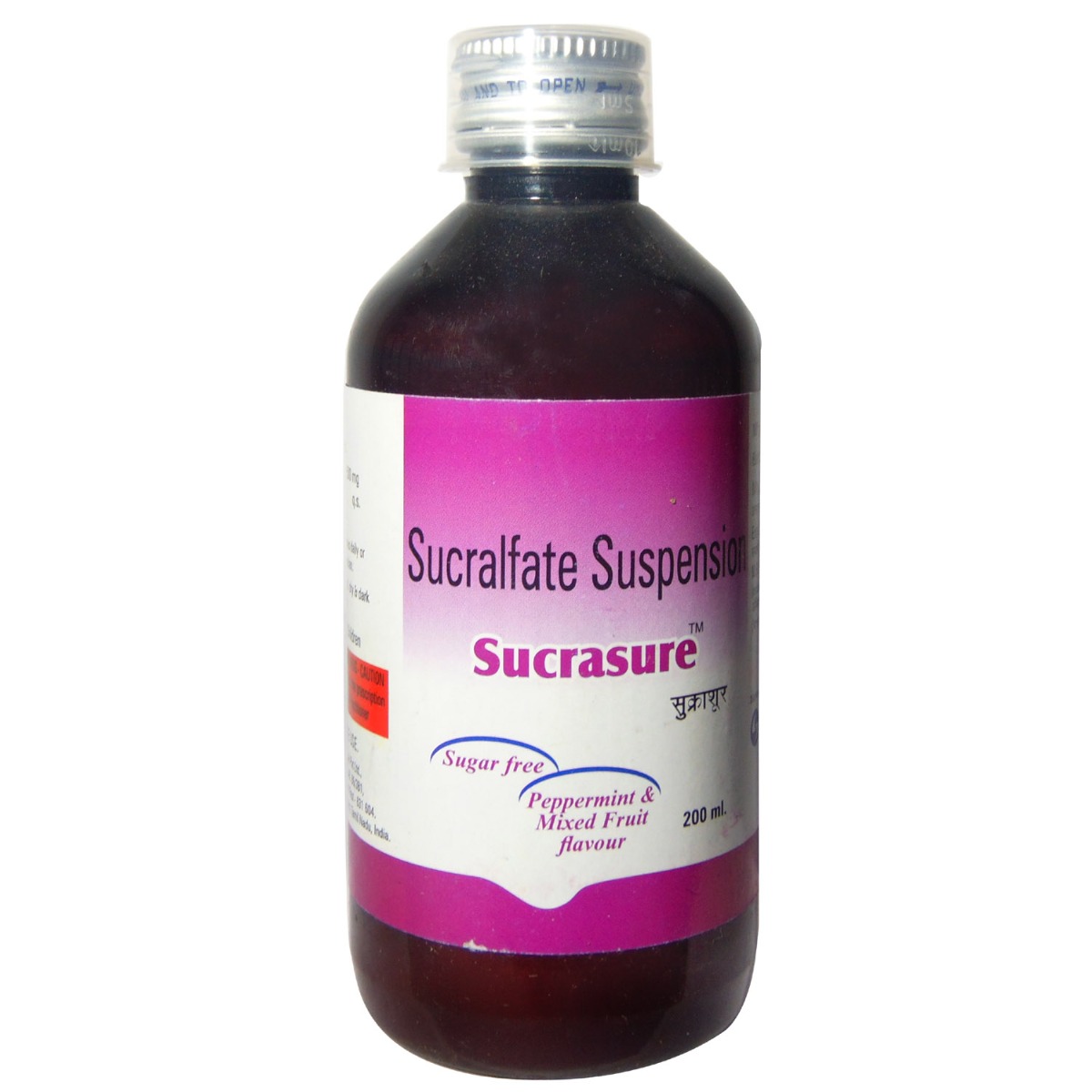 Sucrasure SF Pepperment Flavour Suspension 200 ml, Pack of 1 Suspension Sucrasure SF Pepperment Flavour Suspension 200 ml, Pack of 1 Suspension