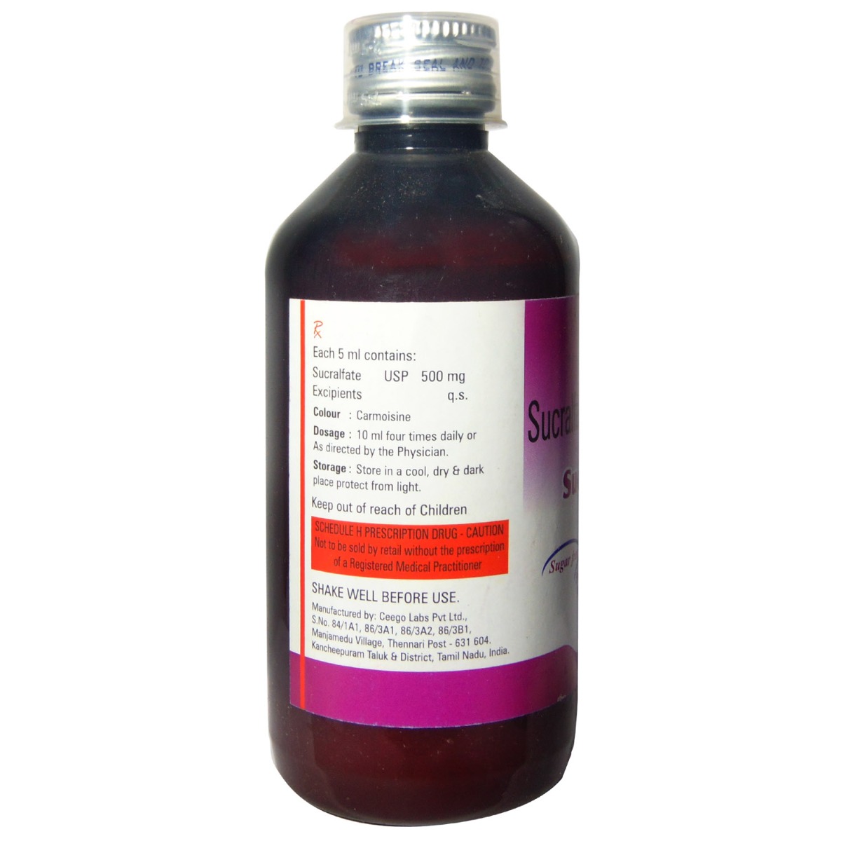 Sucrasure SF Pepperment Flavour Suspension 200 ml, Pack of 1 Suspension Sucrasure SF Pepperment Flavour Suspension 200 ml, Pack of 1 Suspension