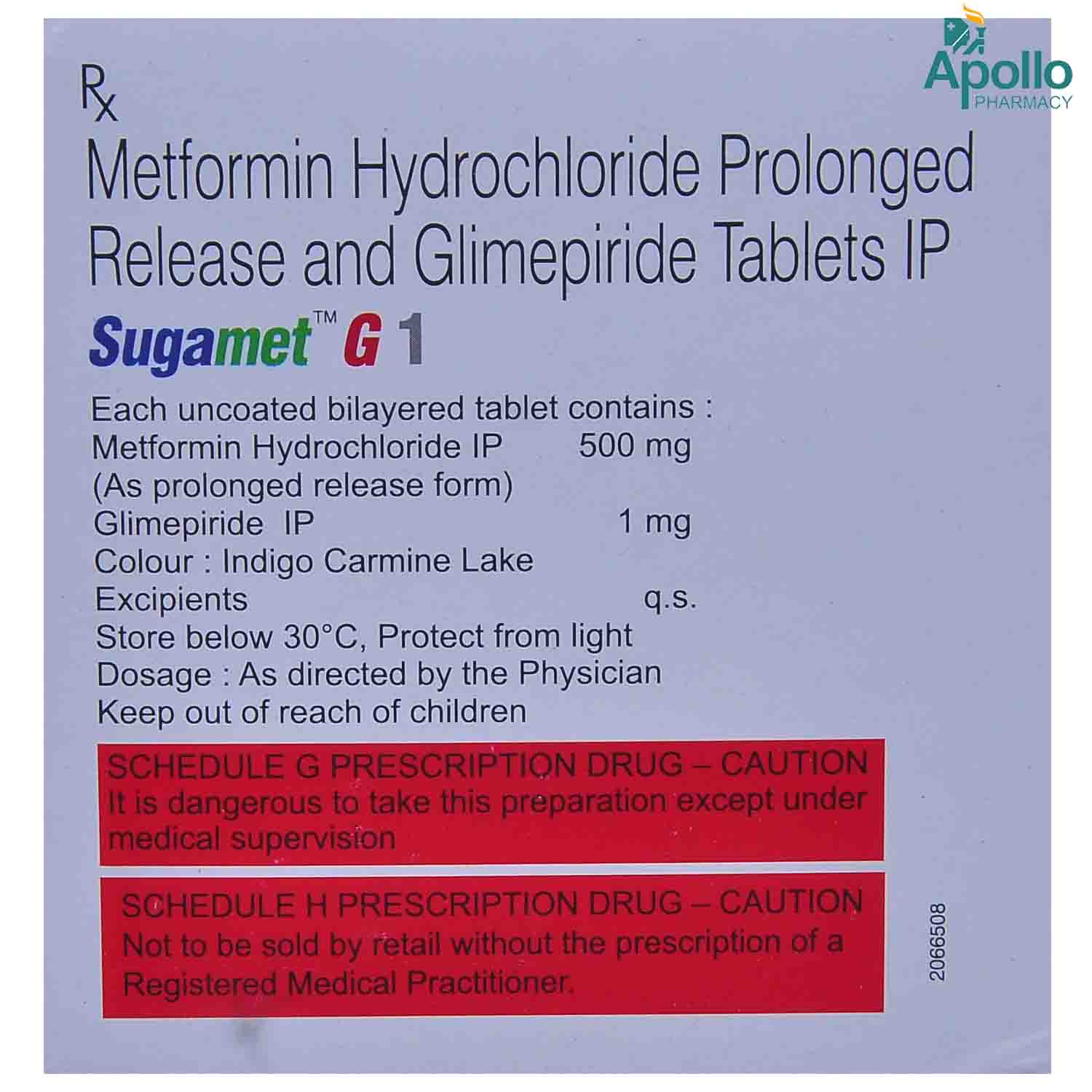 SUGAMET G 1MG TABLET, Pack of 10 TABLETS SUGAMET G 1MG TABLET, Pack of 10 TABLETS