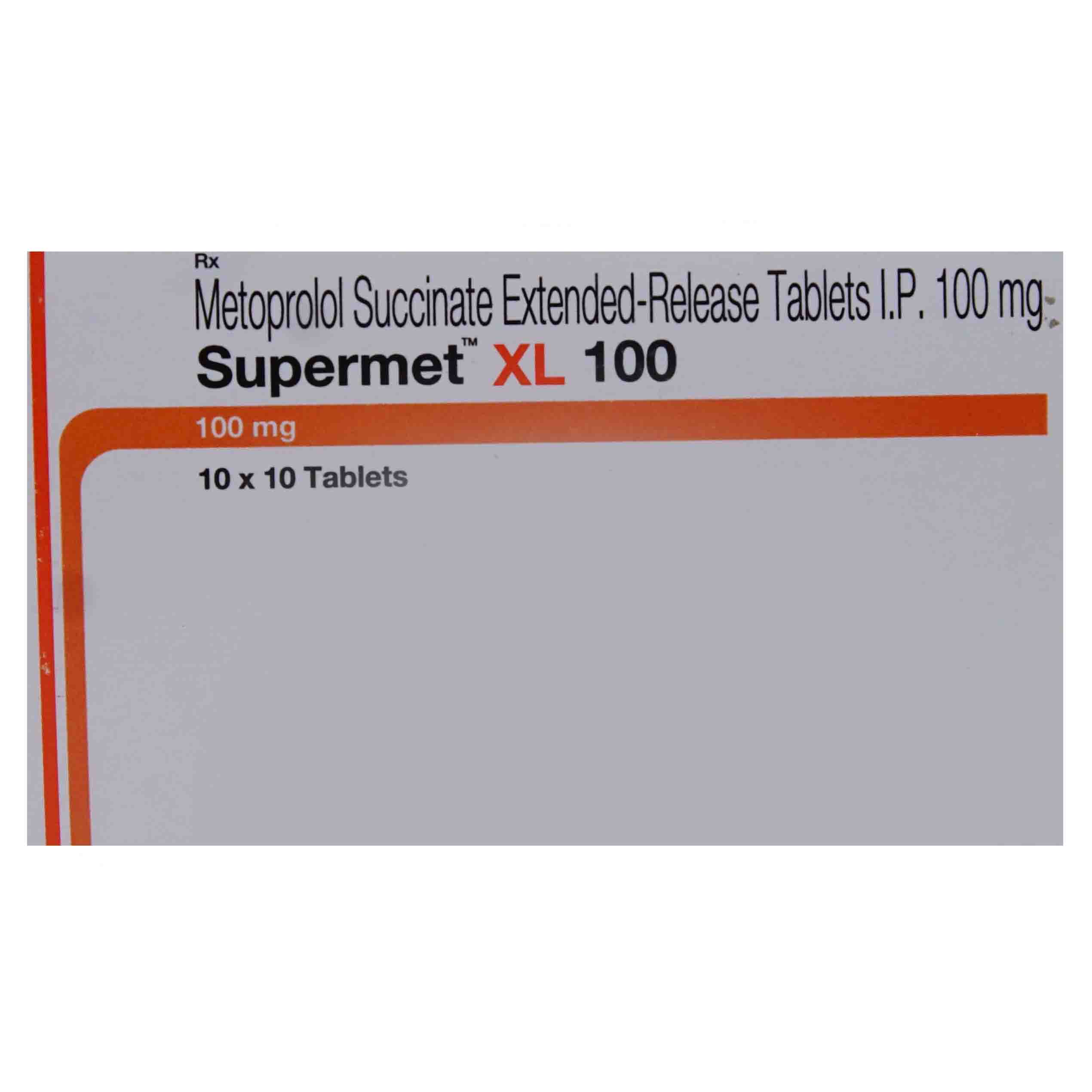 Supermet XL 100 Tablet 10's, Pack of 10 TABLETS Supermet XL 100 Tablet 10's, Pack of 10 TABLETS