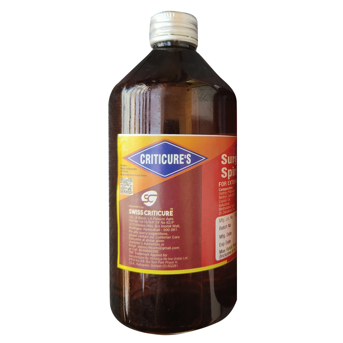 Surgical Spirit (Criticure's) 400 ml, Pack of 1 Surgical Spirit (Criticure's) 400 ml, Pack of 1