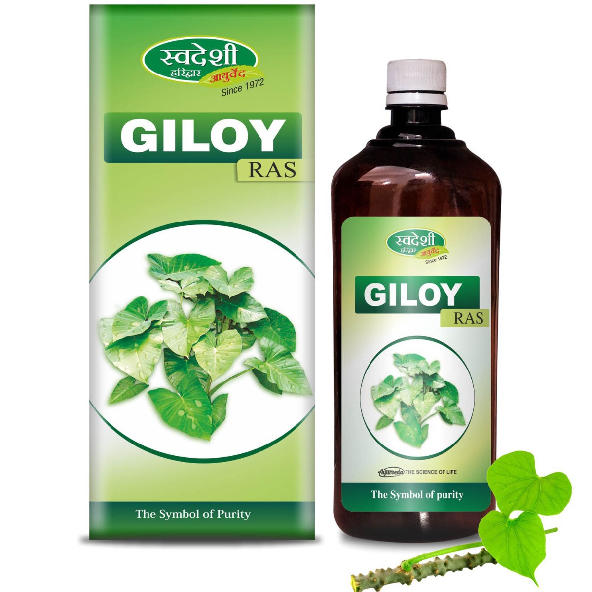 Swadeshi Giloy Ras Juice, 500 ml, Pack of 1