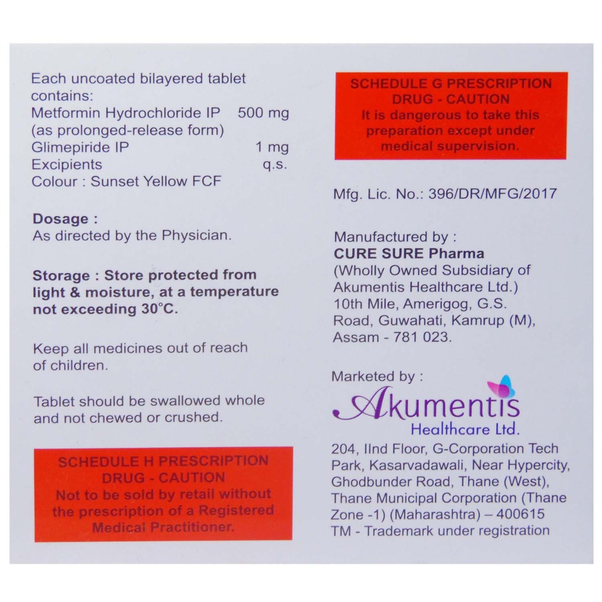 Switglim-M 1 mg/500 mg Tablet 15's, Pack of 15 TabletS Switglim-M 1 mg/500 mg Tablet 15's, Pack of 15 TabletS