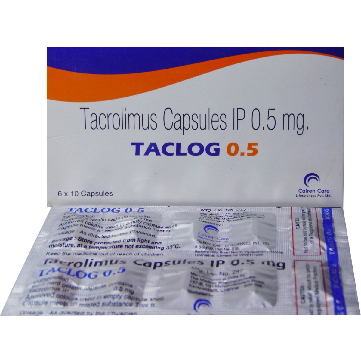 Taclog 0.5Mg Capsule 10'S, Pack of 10 CAPSULES Taclog 0.5Mg Capsule 10'S, Pack of 10 CAPSULES