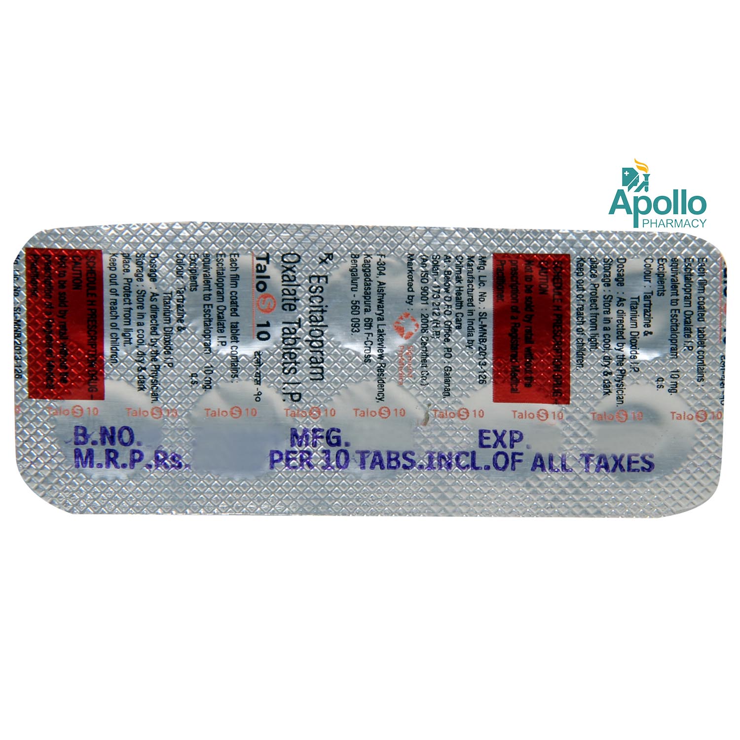Talo S 10 Tablet 10's, Pack of 10 TABLETS Talo S 10 Tablet 10's, Pack of 10 TABLETS