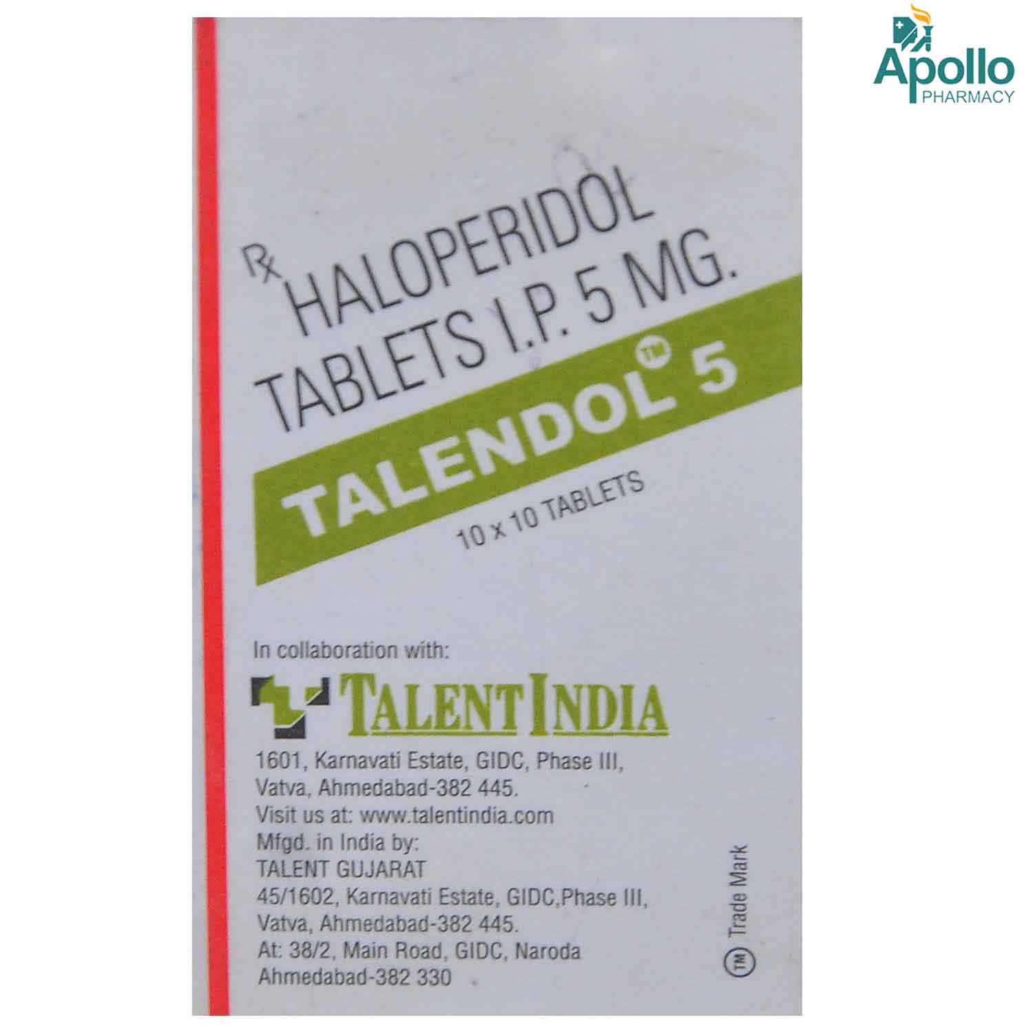 TALENDOL 5MG TABLET TALENDOL 5MG TABLET