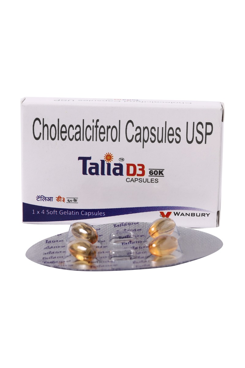 Talia D3 60K Capsule 4's, Pack of 4 Talia D3 60K Capsule 4's, Pack of 4