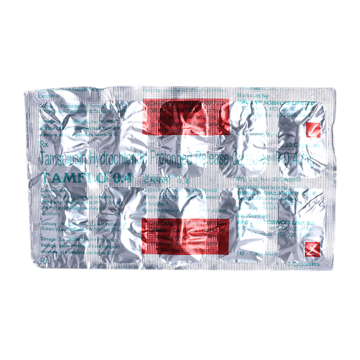 TAMFLO 0.4MG CAPSULE, Pack of 10 CAPSULES TAMFLO 0.4MG CAPSULE, Pack of 10 CAPSULES