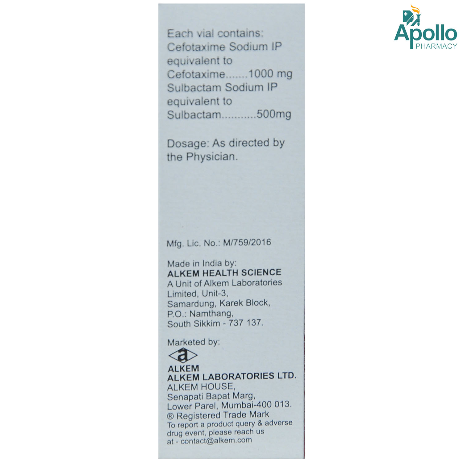 Taximax 1500 Injection 1's, Pack of 1 INJECTION Taximax 1500 Injection 1's, Pack of 1 INJECTION