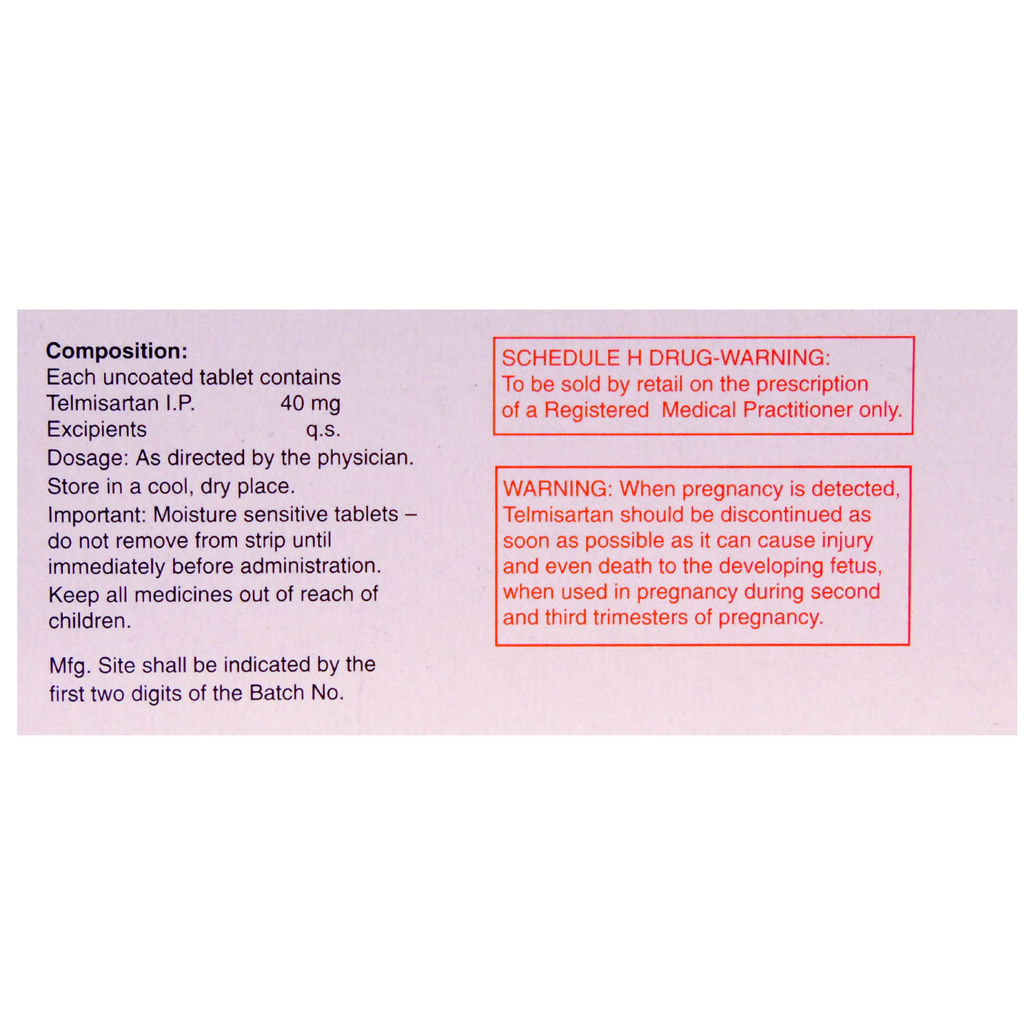 Telma 40 mg Tablet 15's, Pack of 15 TabletS Telma 40 mg Tablet 15's, Pack of 15 TabletS