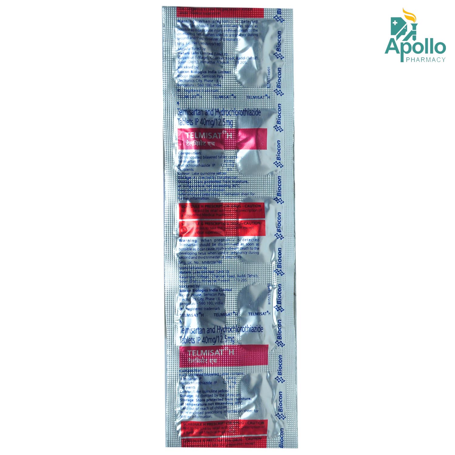 Telmisat H Tablet 10's, Pack of 10 Telmisat H Tablet 10's, Pack of 10