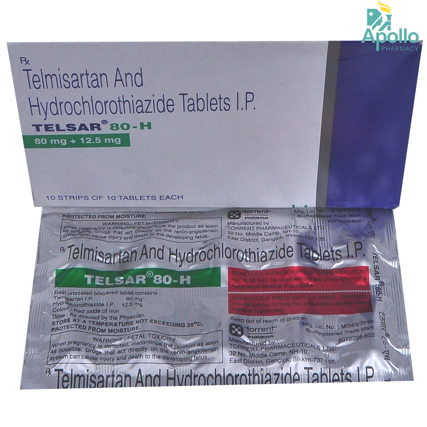 Telsar 80-H Tablet 10's, Pack of 10 Telsar 80-H Tablet 10's, Pack of 10