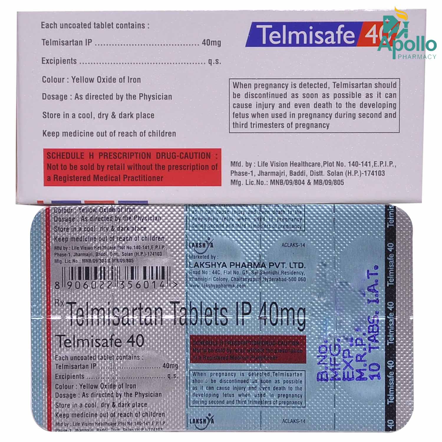 Telmisafe 40 Tablet 10's, Pack of 10 TABLETS Telmisafe 40 Tablet 10's, Pack of 10 TABLETS