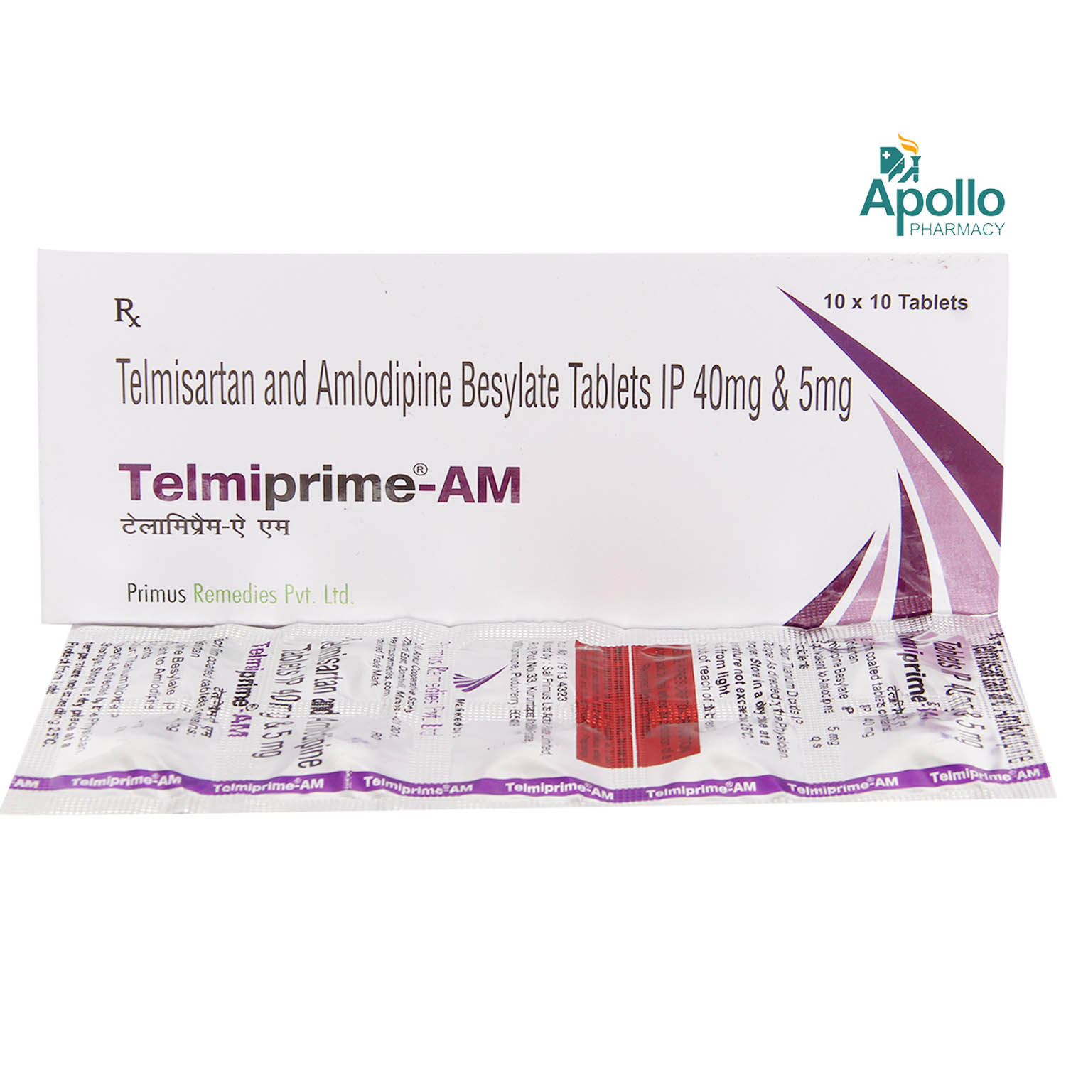 Telmiprime-AM Tablet 10's, Pack of 10 Telmiprime-AM Tablet 10's, Pack of 10