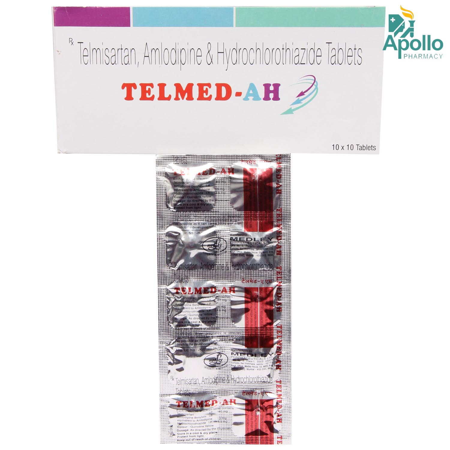 Telmed-AH Tablet 10's, Pack of 10 Telmed-AH Tablet 10's, Pack of 10