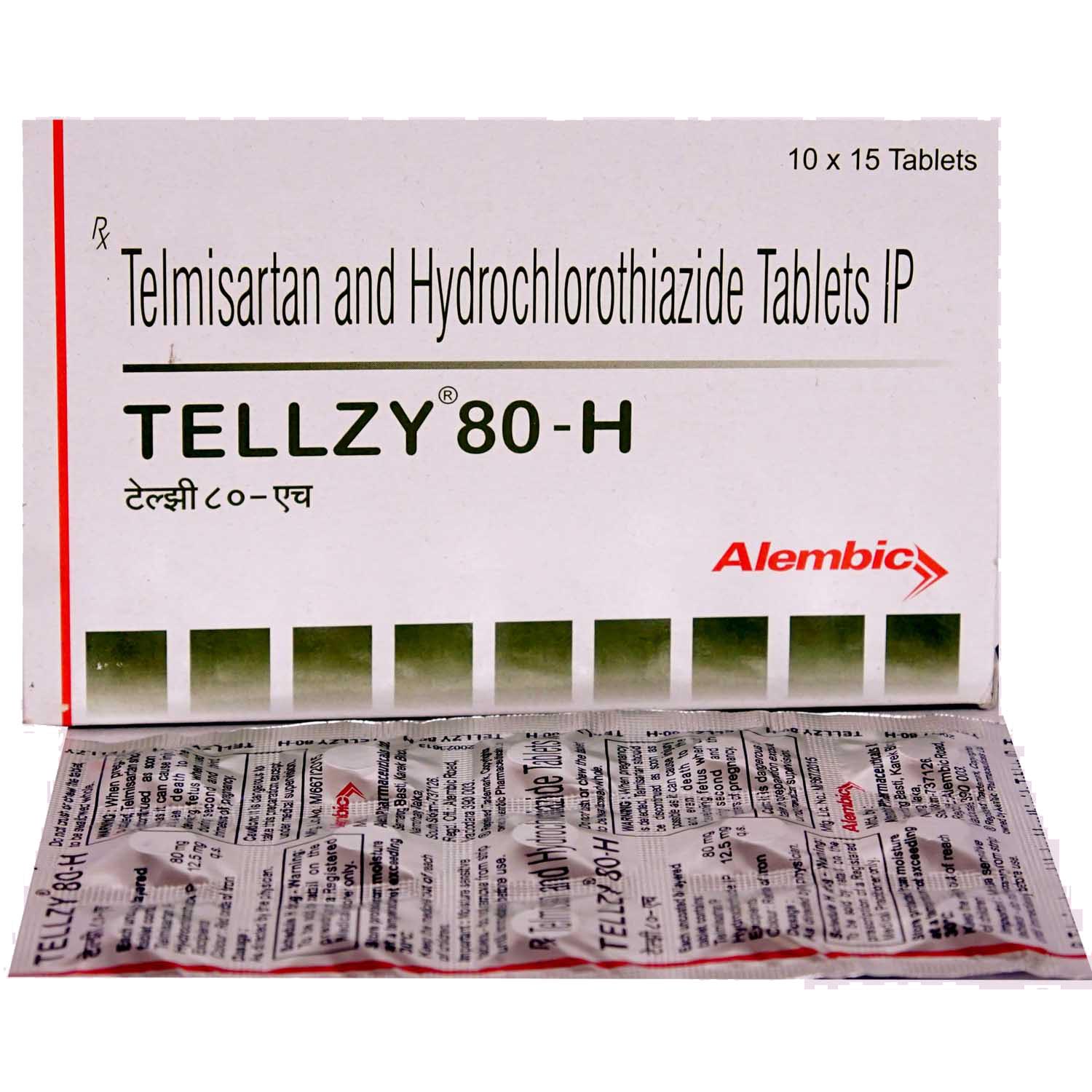 Tellzy 80-H Tablet 15's, Pack of 15 Tellzy 80-H Tablet 15's, Pack of 15