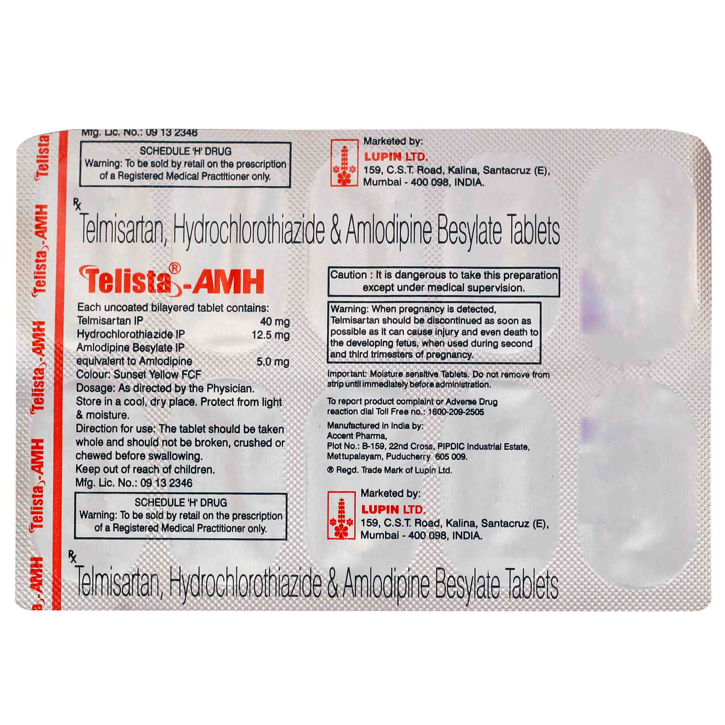 Telista AMH Tablet 10's, Pack of 10 Telista AMH Tablet 10's, Pack of 10