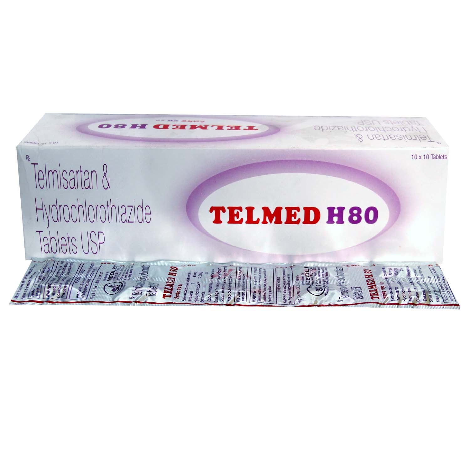 Telmed H 80 Tablet 10's, Pack of 10 Telmed H 80 Tablet 10's, Pack of 10