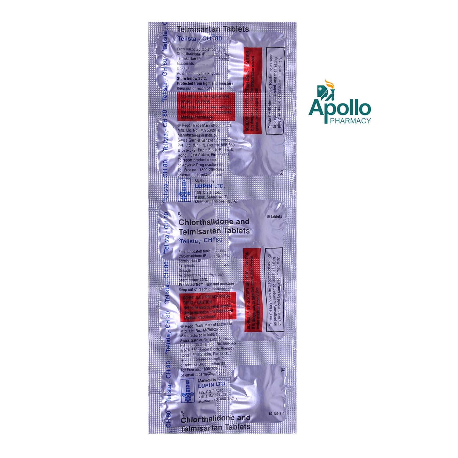 Telista CH 80 Tablet 10's, Pack of 10 Telista CH 80 Tablet 10's, Pack of 10