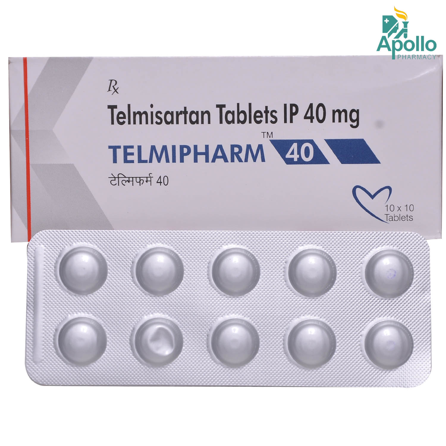 TELMIPHARM 40MG TABLET, Pack of 10 TABLETS TELMIPHARM 40MG TABLET, Pack of 10 TABLETS