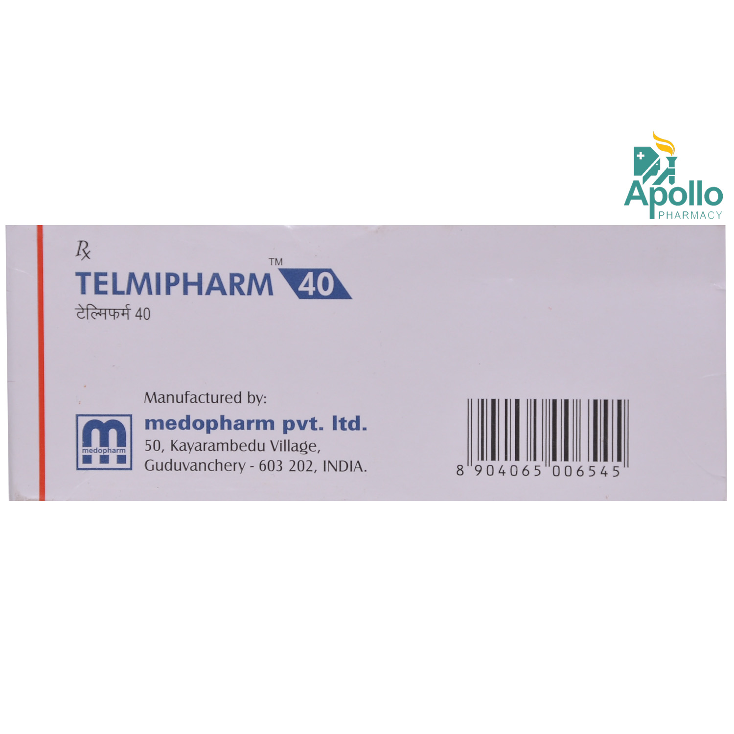 TELMIPHARM 40MG TABLET, Pack of 10 TABLETS TELMIPHARM 40MG TABLET, Pack of 10 TABLETS